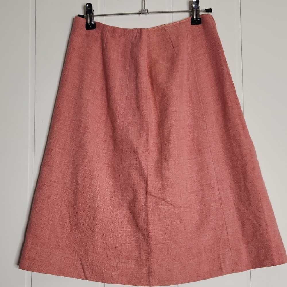 Vintage 60's GARLAND Pink Tweed Midi Skirt Coquette Girl Legally Blonde